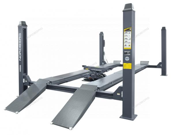 Подъемник четырехстоечный 5 т, c ручной траверсой 3 т N433, для сход-развала, механическое снятие 4450_MG(M)